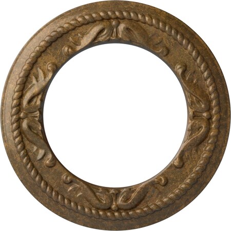 Ekena Millwork Roped Medway Ceiling Medallion (Canopies up to 7 1/2"), 12 1/4"OD x 7 1/2"ID x 7/8"P, Rubbed Bronze CM12MERZS